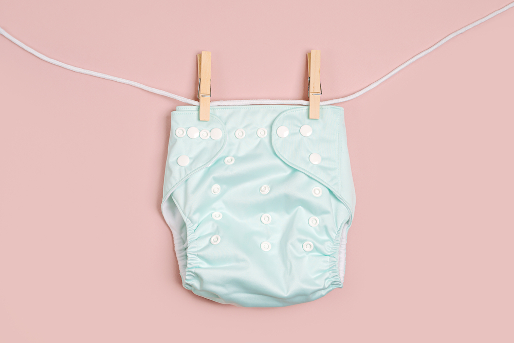 cloth diaper hanging by clip