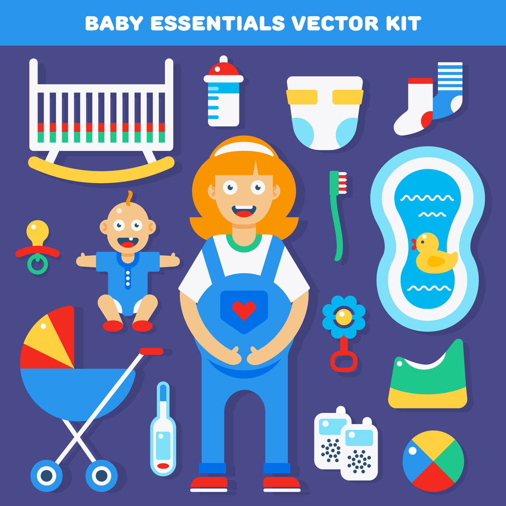 new born essentials infographics